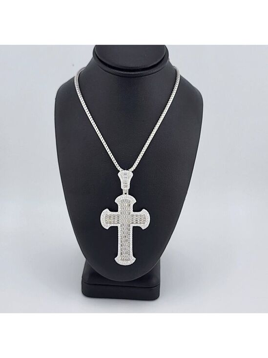 Other - Brand New Sterling Silver 925 Cz Cross Necklace